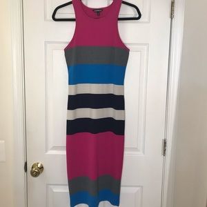 Express striped midi dress